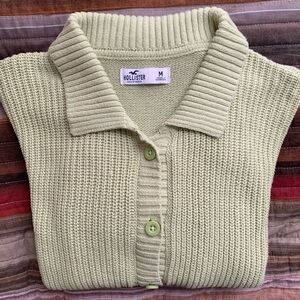Hollister Women's Light Green Cardigan